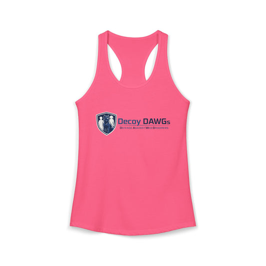Decoy DAWGs Women's Racerback Tank (Small Logo)