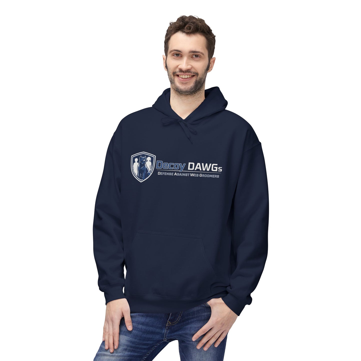 Decoy DAWGs Unisex Hoodie (Small Logo - Dark Clothes)