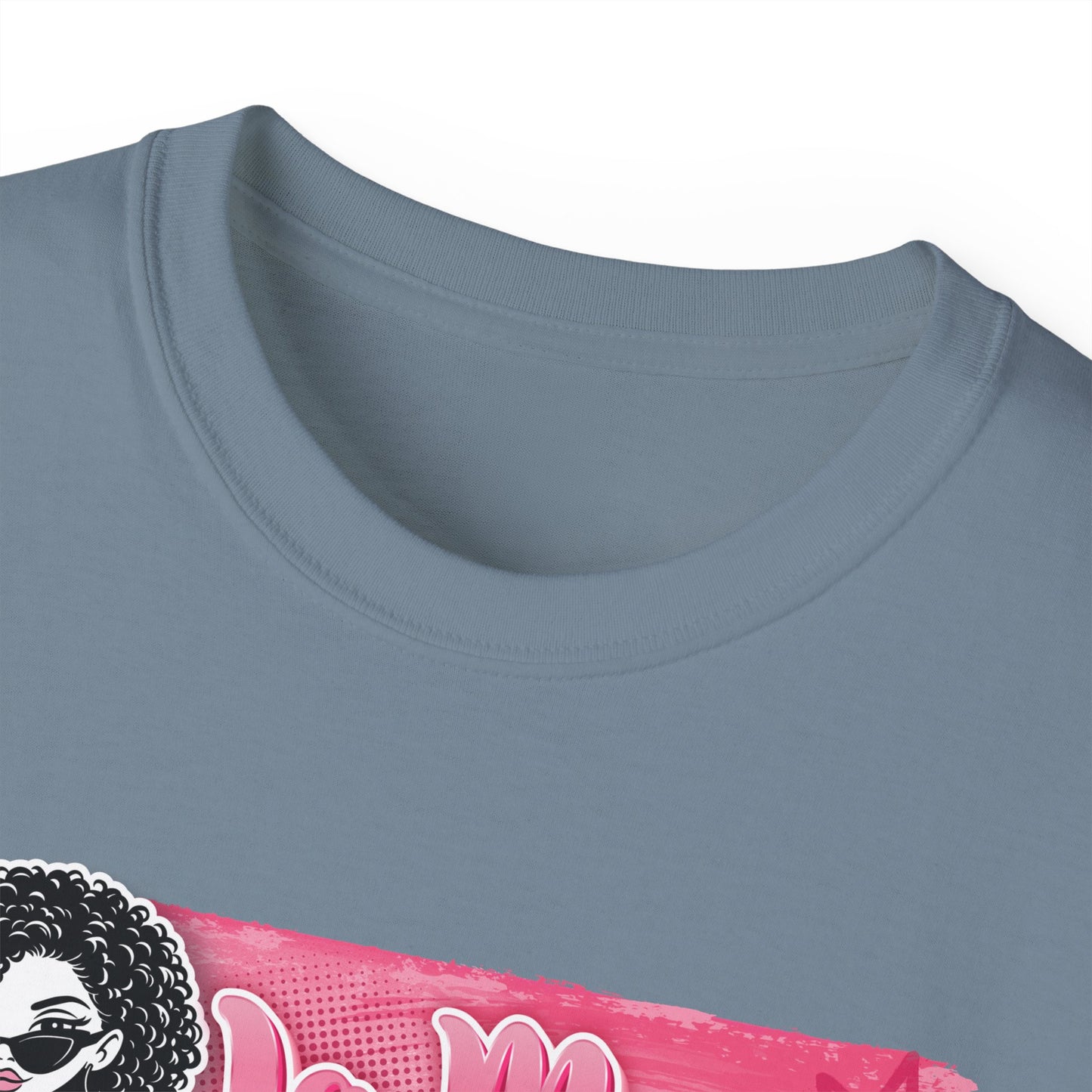 "LaMaow" Graphic Tee — Pink Brushstroke Portrait T‑Shirt v3