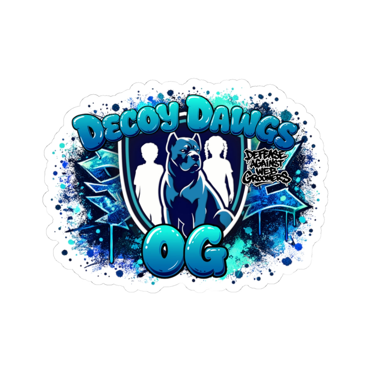 Blue OG Decoy DAWGs Kiss-Cut Sticker