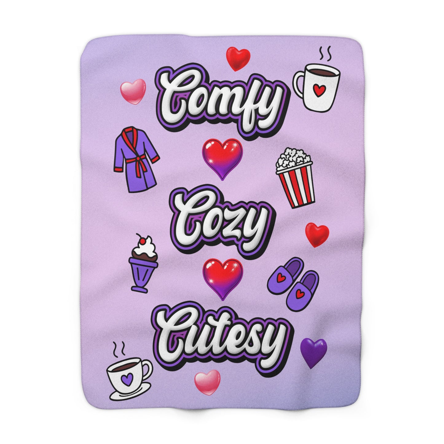 "Comfy Cozy Cutesy" Blanket 50 x 60