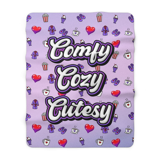 "Comfy Cozy Cutesy" Blanket 60 x 80