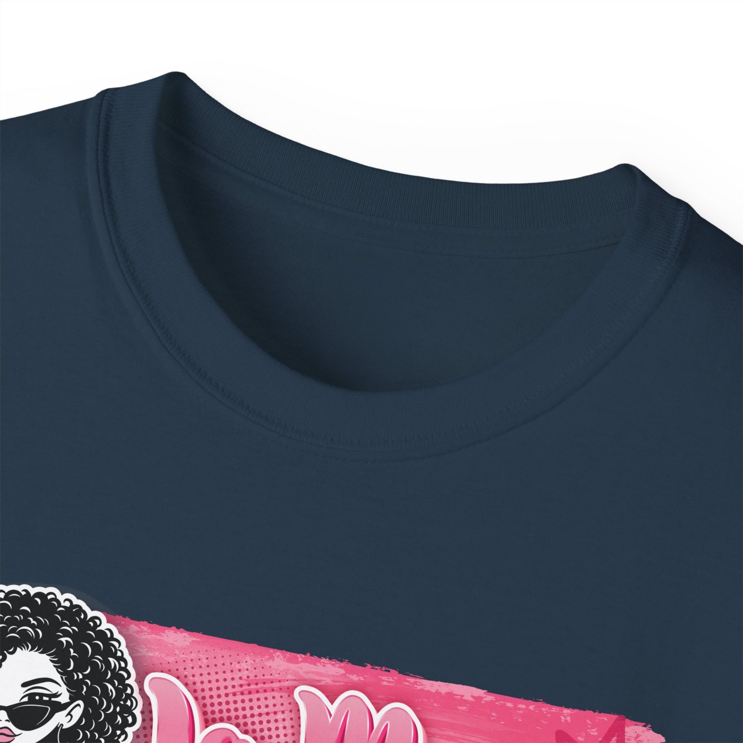 "LaMaow" Graphic Tee — Pink Brushstroke Portrait T‑Shirt v3