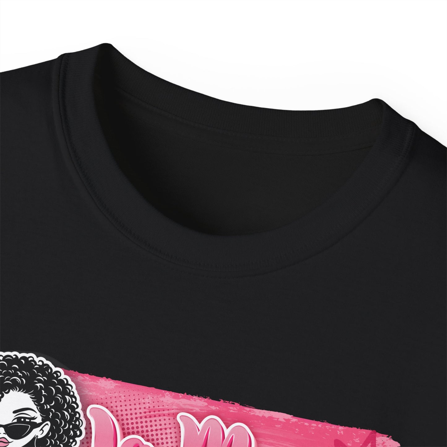 "LaMaow" Graphic Tee — Pink Brushstroke Portrait T‑Shirt v3