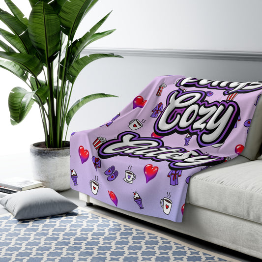 "Comfy Cozy Cutesy" Blanket 60 x 80