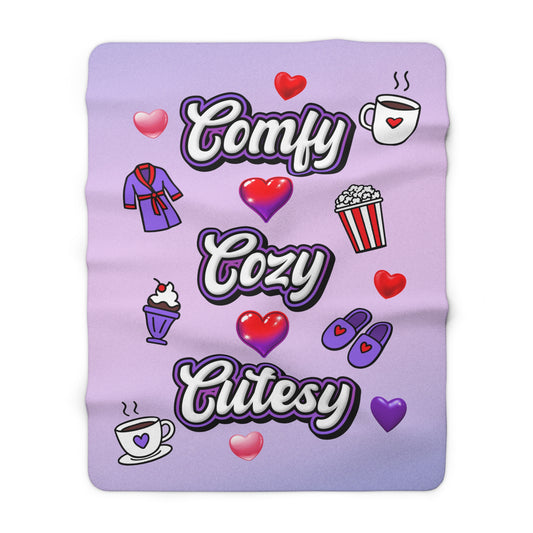 "Comfy Cozy Cutesy" Blanket 60 x 80