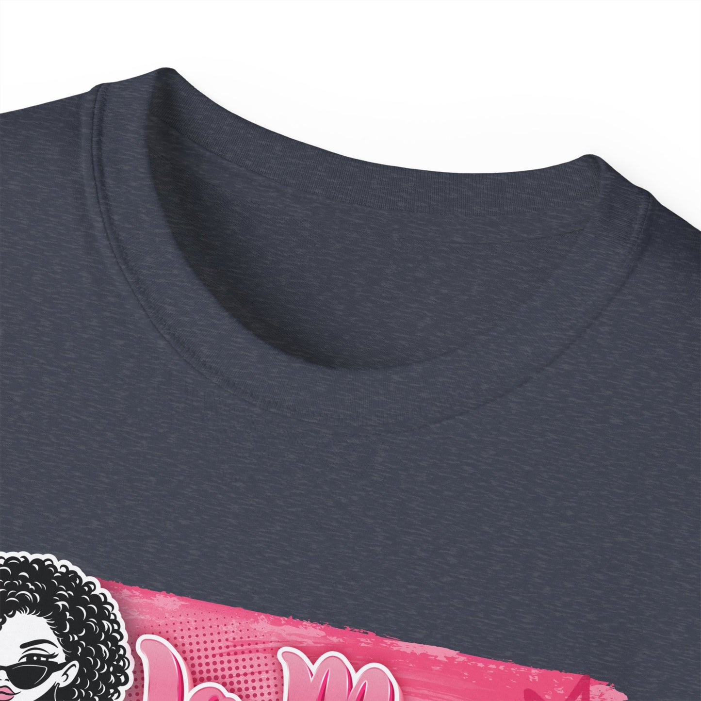 "LaMaow" Graphic Tee — Pink Brushstroke Portrait T‑Shirt v3