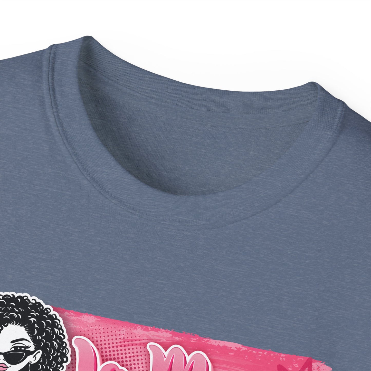 "LaMaow" Graphic Tee — Pink Brushstroke Portrait T‑Shirt v3