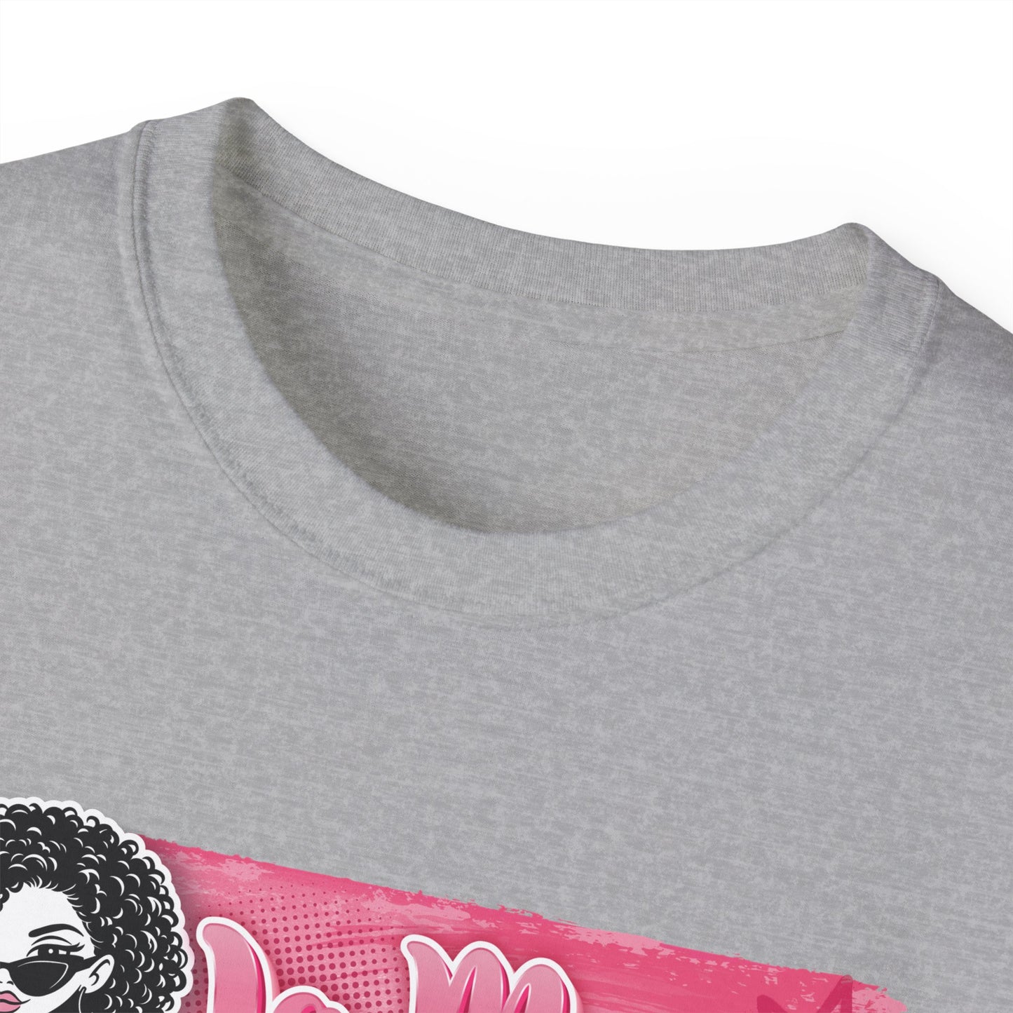"LaMaow" Graphic Tee — Pink Brushstroke Portrait T‑Shirt v3