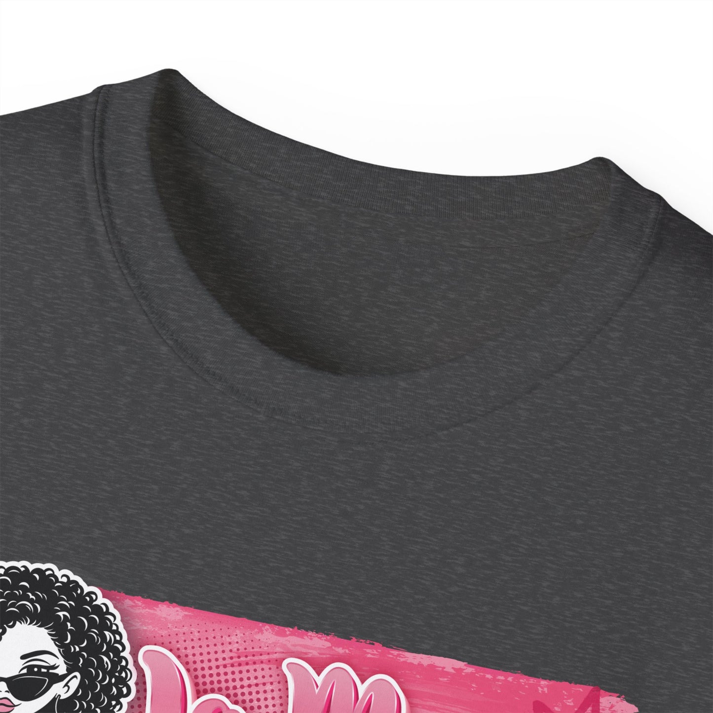 "LaMaow" Graphic Tee — Pink Brushstroke Portrait T‑Shirt v3