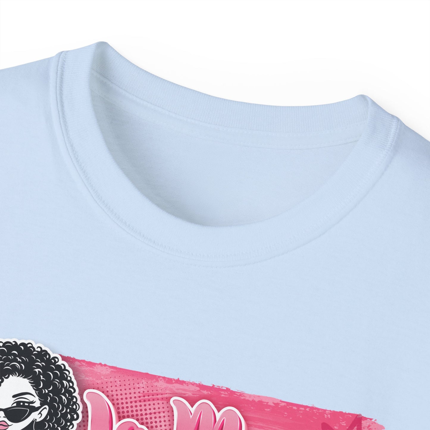 "LaMaow" Graphic Tee — Pink Brushstroke Portrait T‑Shirt v3