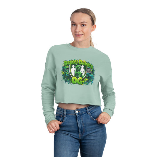 Green OG DAWGs Design Women's Cropped Sweatshirt