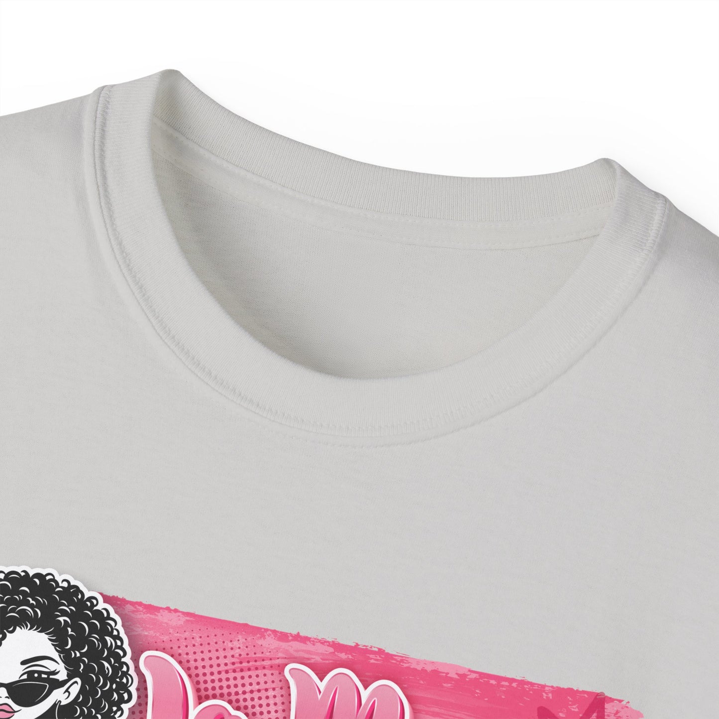 "LaMaow" Graphic Tee — Pink Brushstroke Portrait T‑Shirt v3