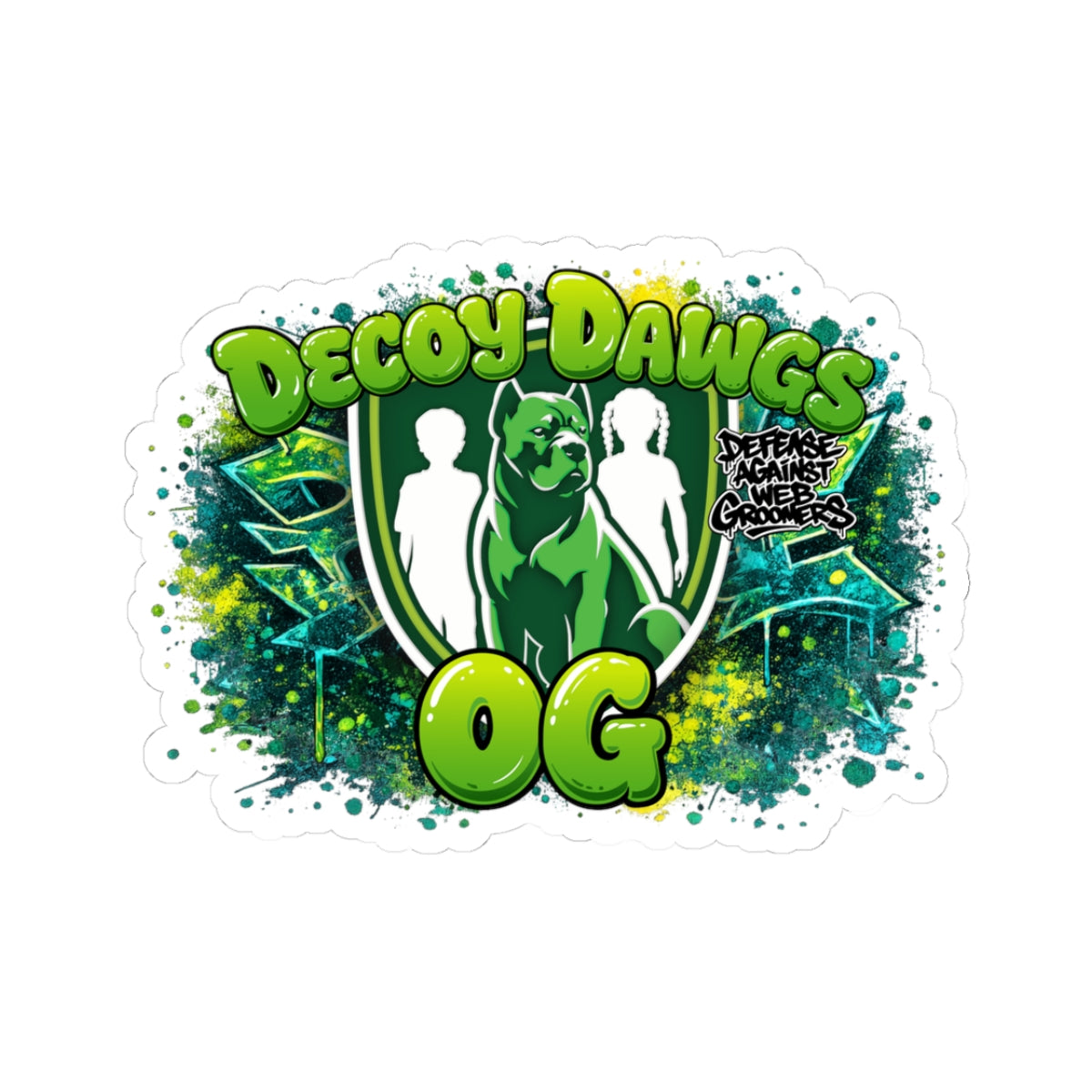 Green OG Decoy DAWGs Kiss-Cut Sticker