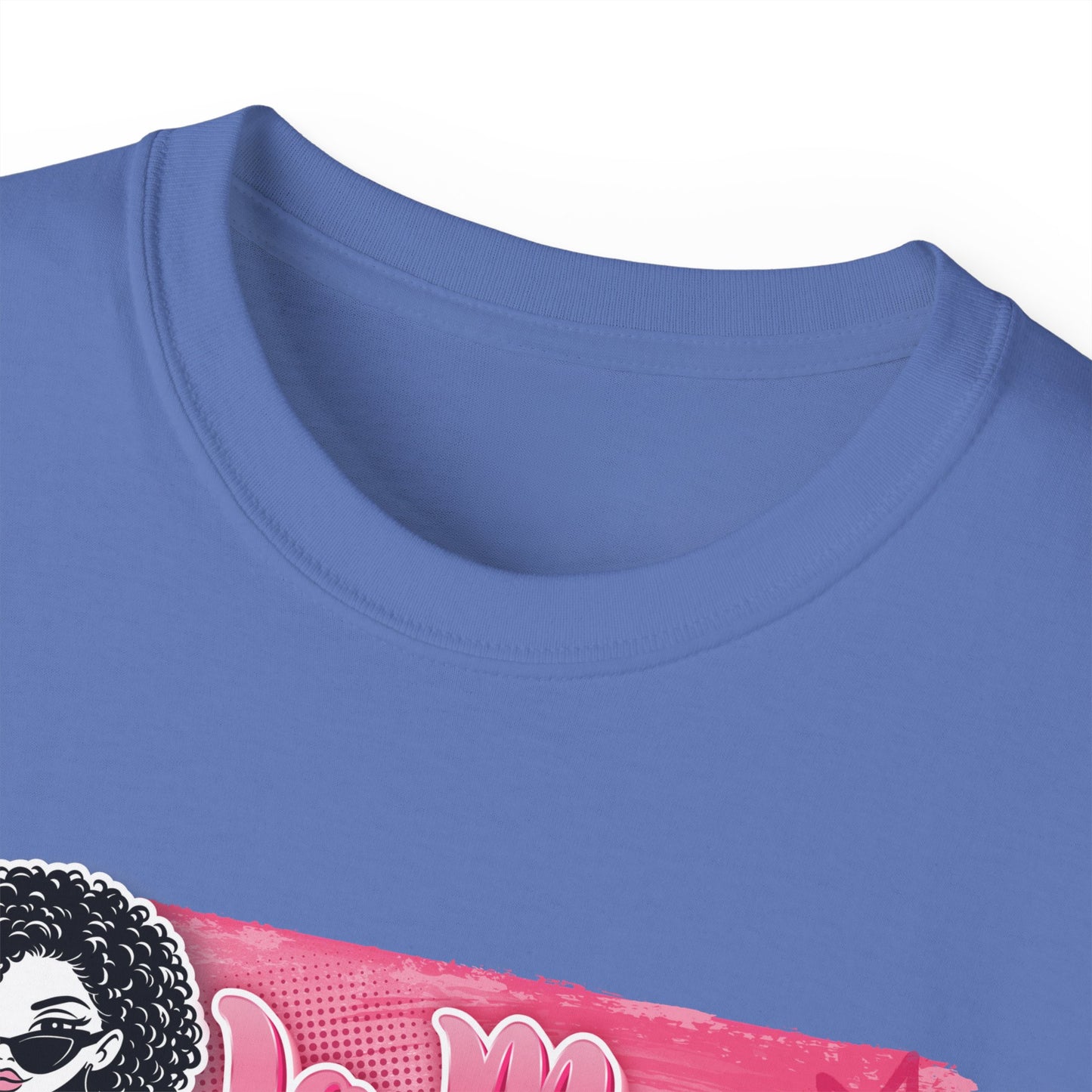 "LaMaow" Graphic Tee — Pink Brushstroke Portrait T‑Shirt v3