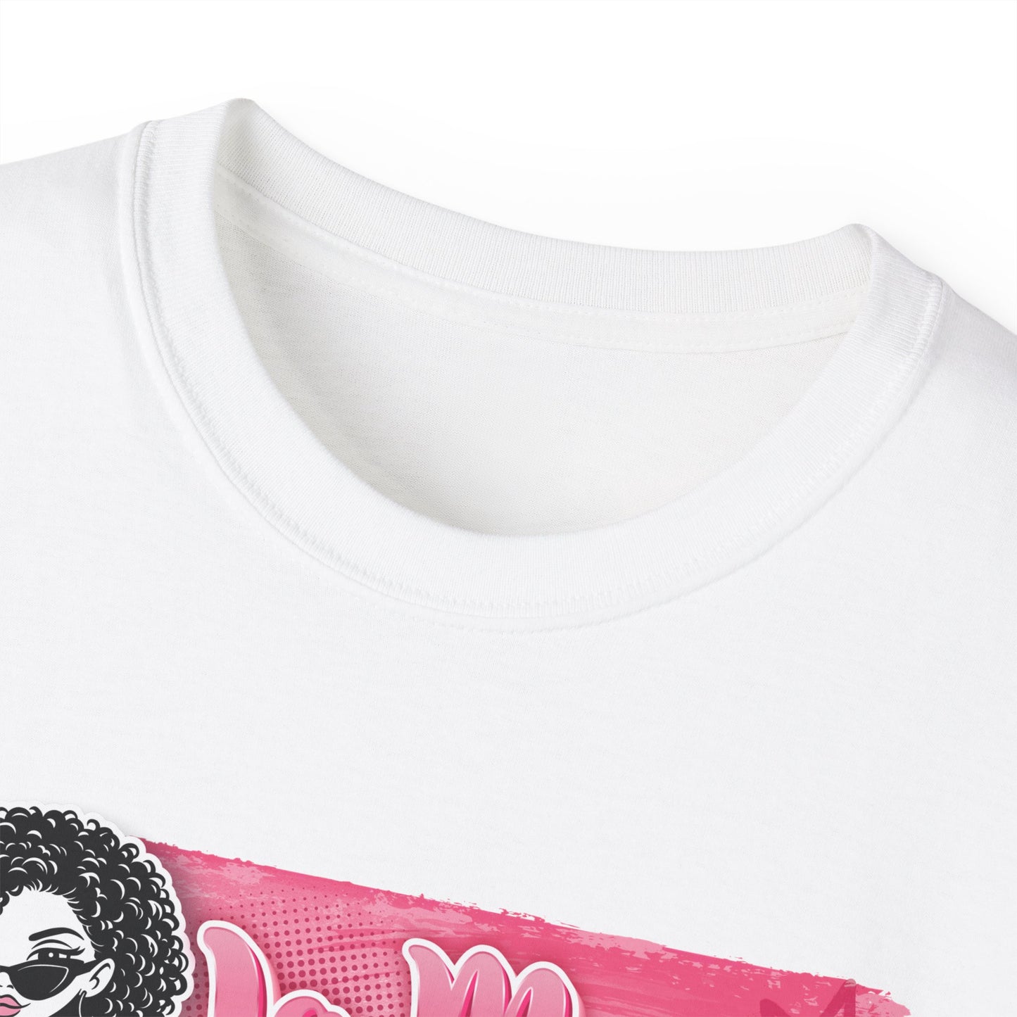 "LaMaow" Graphic Tee — Pink Brushstroke Portrait T‑Shirt v3