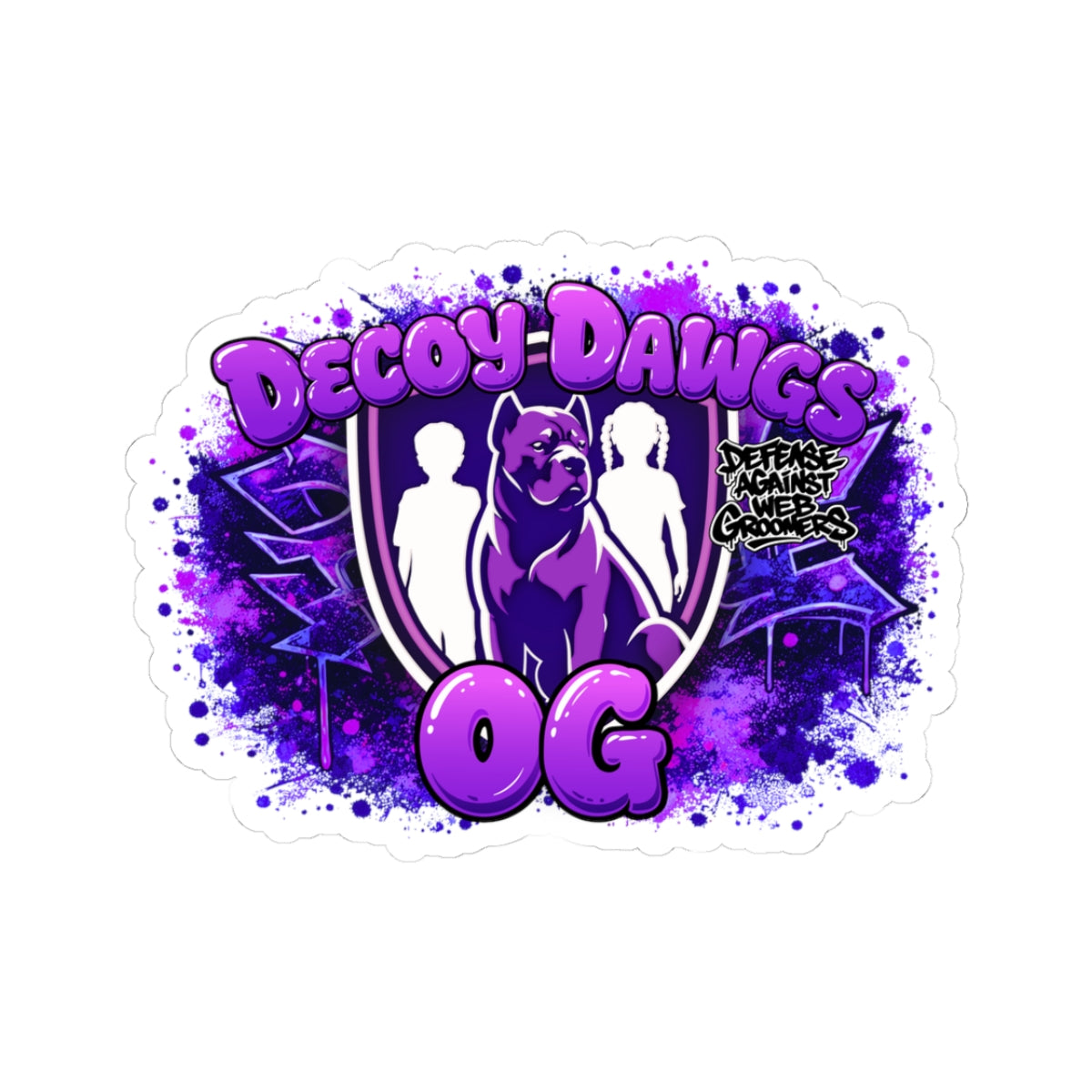 Purple OG Decoy DAWGs Kiss-Cut Sticker