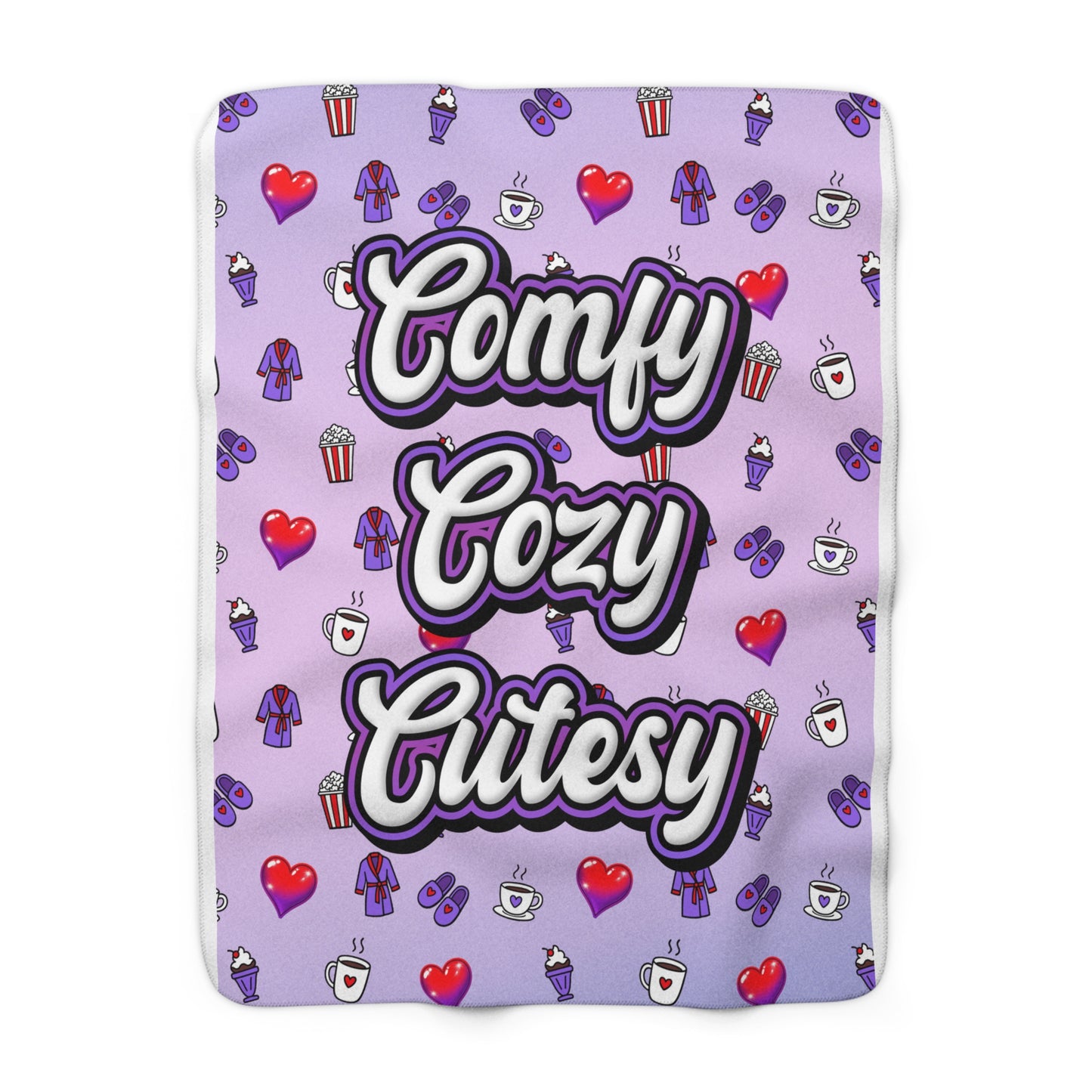 "Comfy Cozy Cutesy" Blanket 50 x 60
